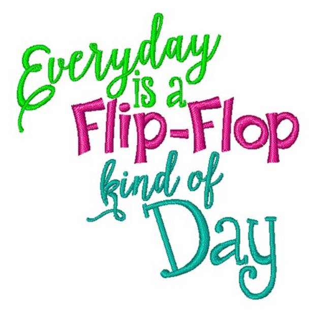 Picture of A Flip-Flop Day Machine Embroidery Design