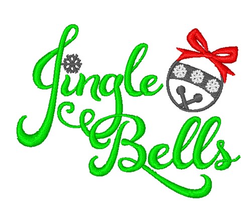 Decorative Jingle Bells Machine Embroidery Design