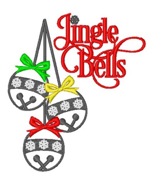 Picture of Jingle Bells Outline Machine Embroidery Design