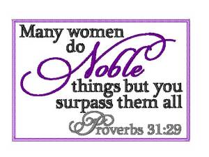 Picture of Proverbs 31:29 Machine Embroidery Design