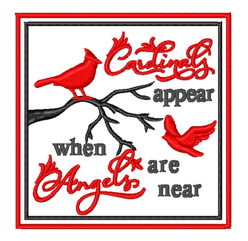 Cardinal Angels Machine Embroidery Design