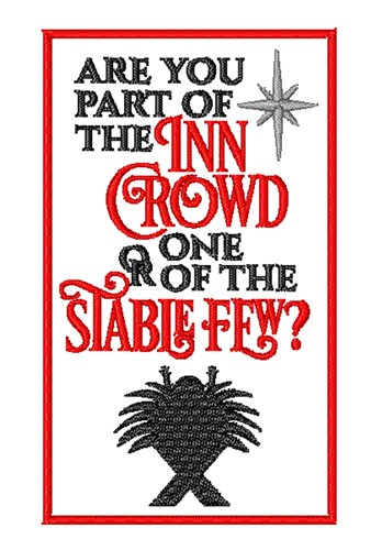 Inn Crowd Or Stable Few? Machine Embroidery Design