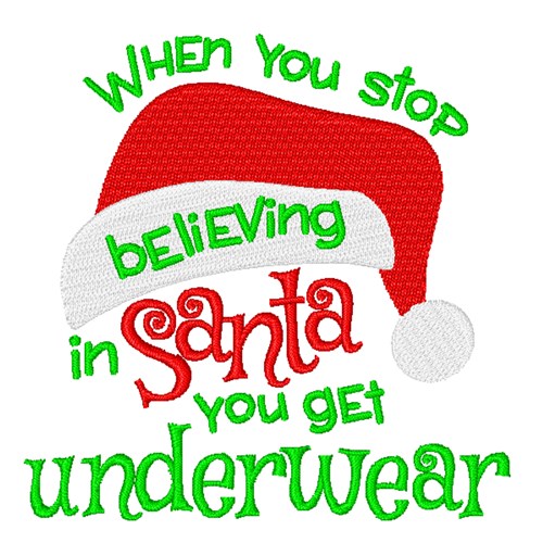 Believe In Santa Machine Embroidery Design