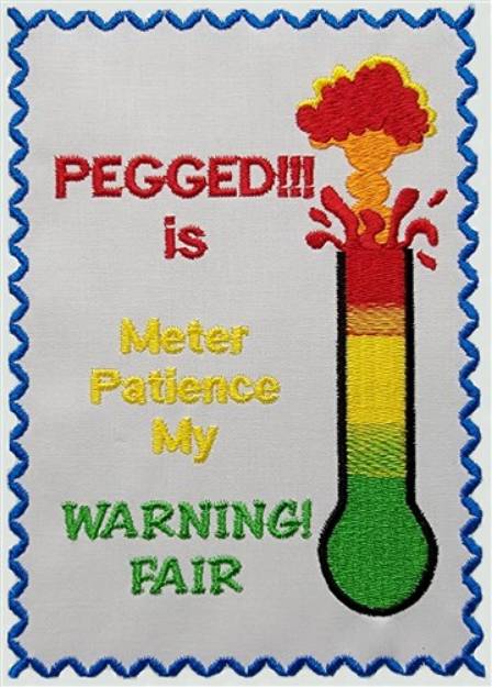 Picture of Fair Warning Humor Machine Embroidery Design