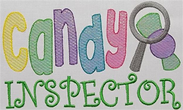 Picture of Mylar Candy Inspector Machine Embroidery Design