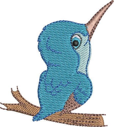 Baby Hummingbird 9 Machine Embroidery Design