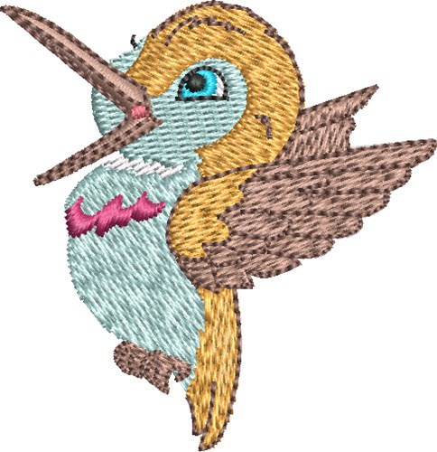 Baby Hummingbird 5 Machine Embroidery Design