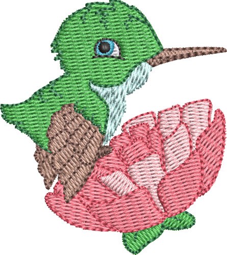 Baby Hummingbird 2 Machine Embroidery Design