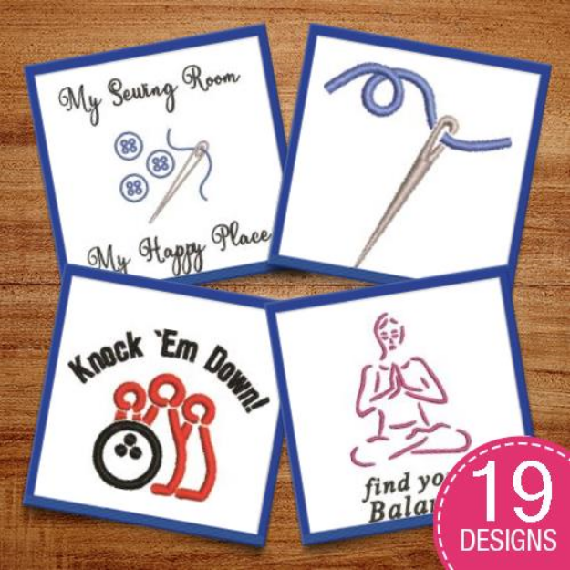 Picture of Happy Hobbies Embroidery Design Pack