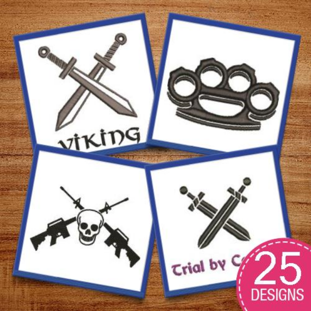 Picture of Grab Your Weapon! Embroidery Design Pack