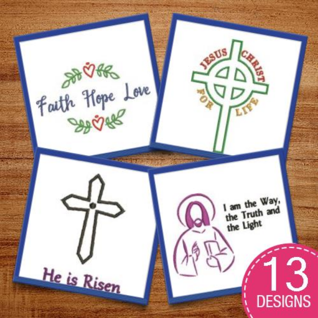 Picture of Faith Hope Love Embroidery Design Pack