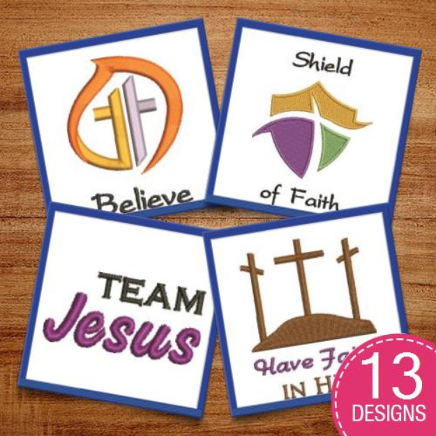 Picture of Team Jesus Embroidery Design Pack