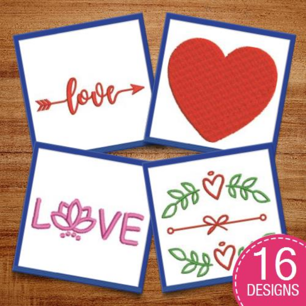 Picture of Love Is The Key Embroidery Design Pack