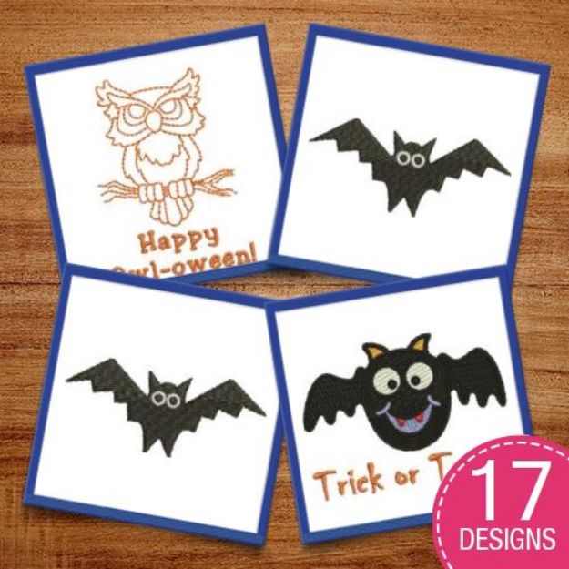 Picture of Halloween Birds Embroidery Design Pack