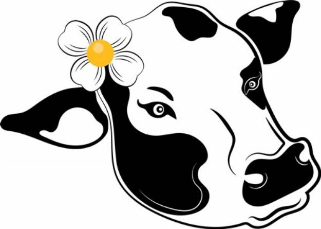 Picture of Cow Head SVG File