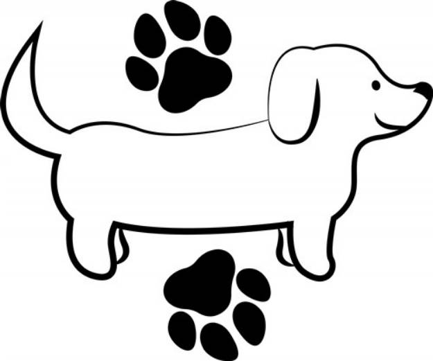 Picture of Dog Paw Prints SVG File