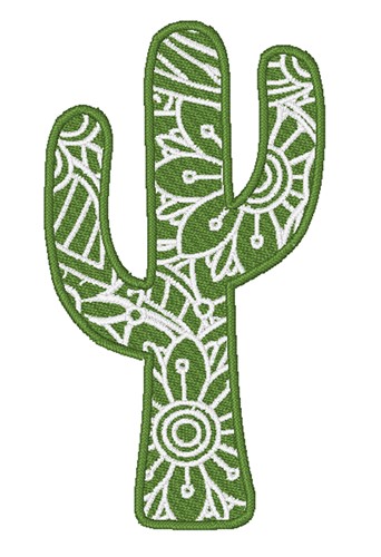 Cactus Mandala Machine Embroidery Design