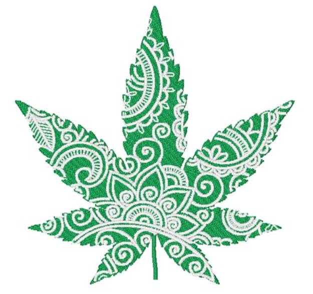 Picture of Marijuana Mandala Machine Embroidery Design