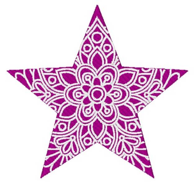 Picture of Star Mandala Machine Embroidery Design