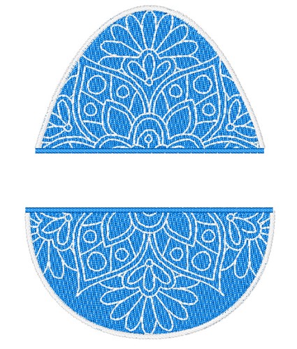 Easter Egg Split Machine Embroidery Design