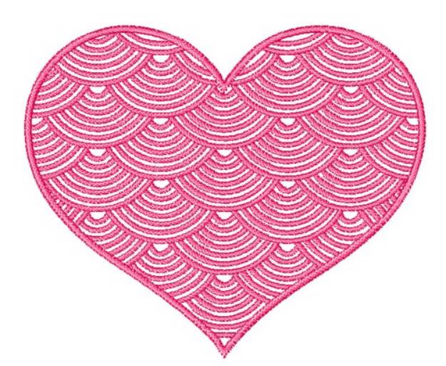Picture of Wave Heart Machine Embroidery Design
