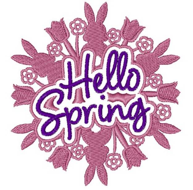 Picture of Hello Spring Machine Embroidery Design