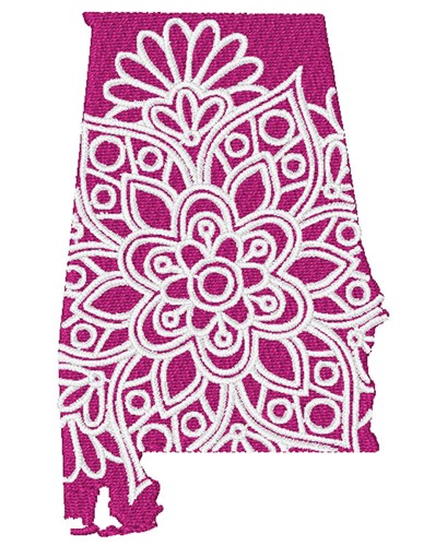 Alabama Mandala Machine Embroidery Design