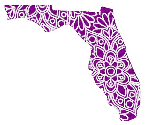 Florida Mandala Machine Embroidery Design