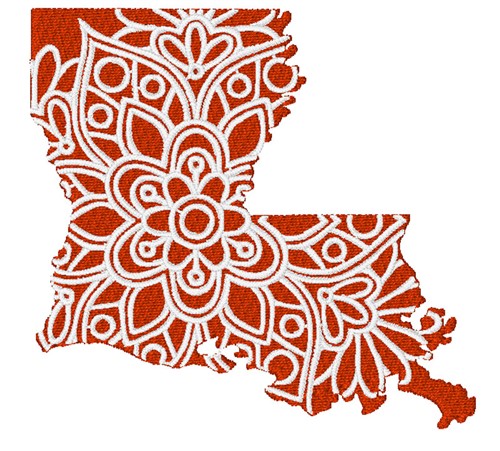 Louisiana Mandala Machine Embroidery Design