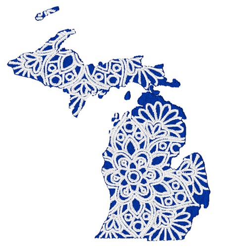 Michigan Mandala Machine Embroidery Design