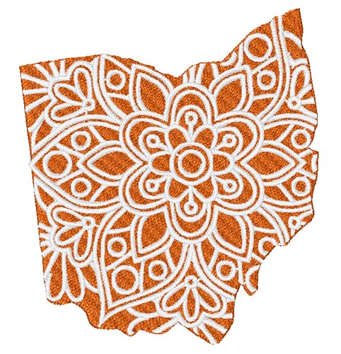 Ohio Mandala Machine Embroidery Design