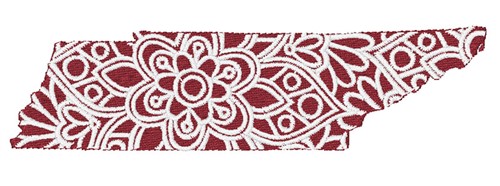 Tennessee Mandala Machine Embroidery Design