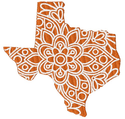 Texas Mandala Machine Embroidery Design