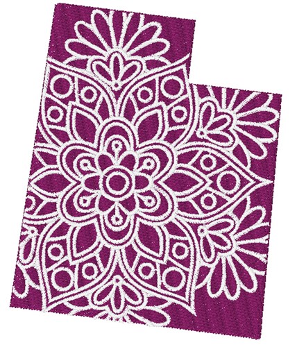 Utah Mandala Machine Embroidery Design