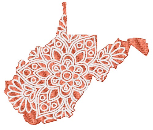 West Virginia Mandala Machine Embroidery Design