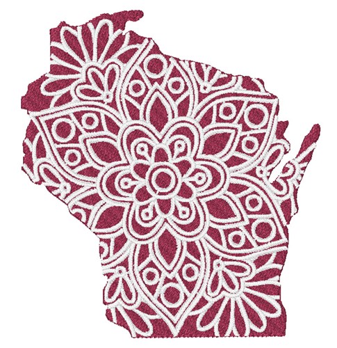 Wisconsin Mandala Machine Embroidery Design