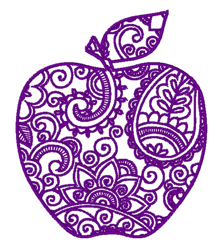 Apple Mandala Machine Embroidery Design