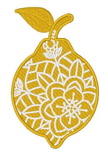 Lemon Mandala Machine Embroidery Design