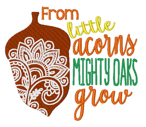 Mighty Oaks Machine Embroidery Design