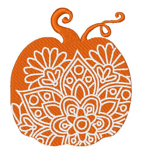 Pumpkin Mandala Machine Embroidery Design