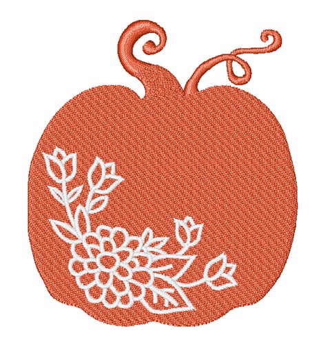 Pumpkin Flowers Machine Embroidery Design
