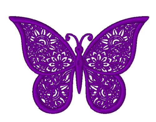 Butterfly Floral Machine Embroidery Design