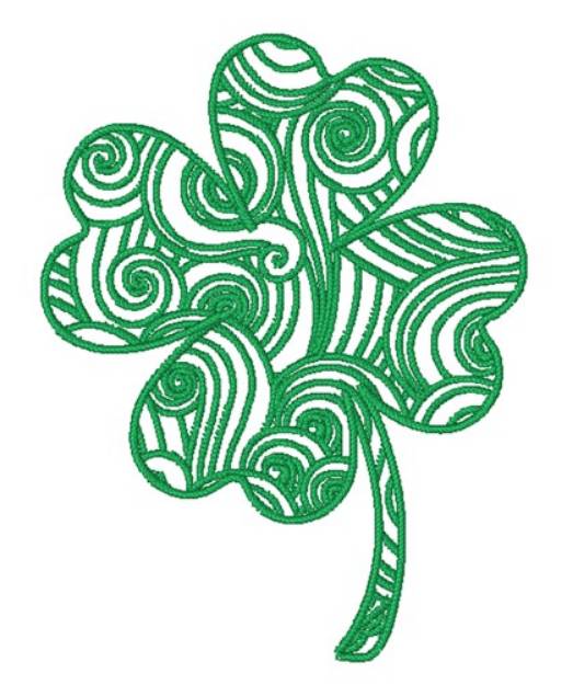 Picture of Swirly Clover Machine Embroidery Design