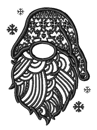 Gnome Head Machine Embroidery Design