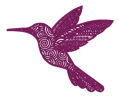 Hummingbird Machine Embroidery Design