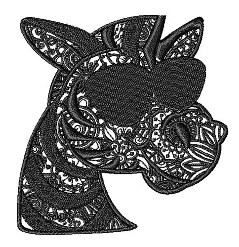Zebra Sunglasses Machine Embroidery Design