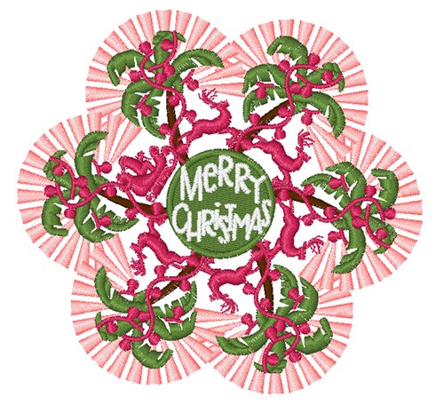 Christmas Palm Trees Machine Embroidery Design