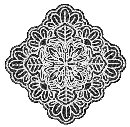 Diamond Mandala Machine Embroidery Design