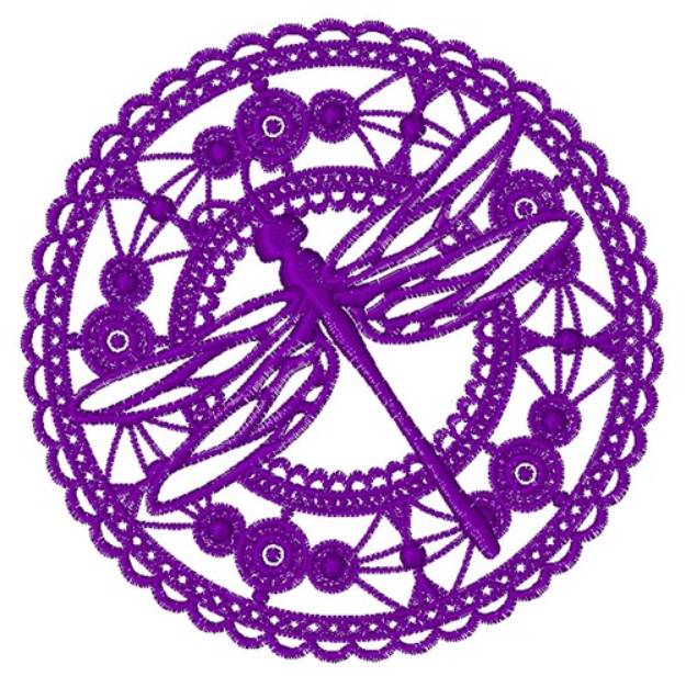 Picture of Dragonfly Lace Machine Embroidery Design