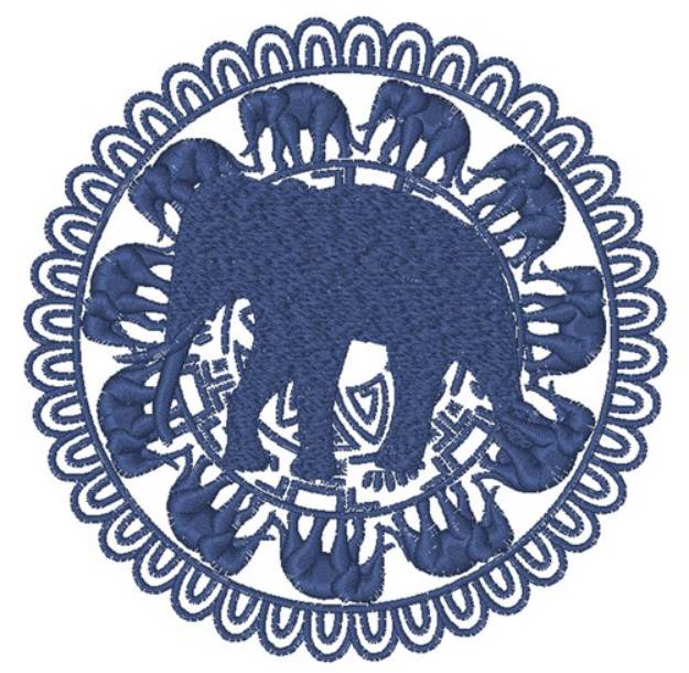 Picture of Elephant Mandala Machine Embroidery Design